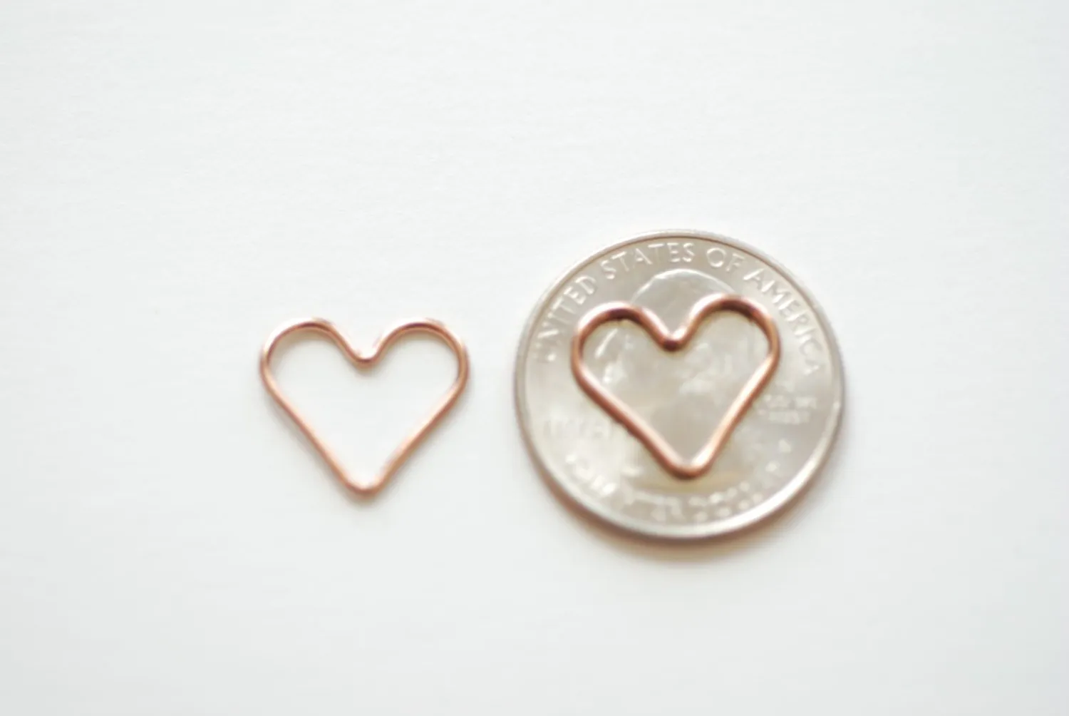 14k Rose Wholesale Gold Filled Open Wire Heart, Heart Connector Link Spacer, Heart Charms, Jewelry Supplies, Heart Pendant, Heart Jump Rings