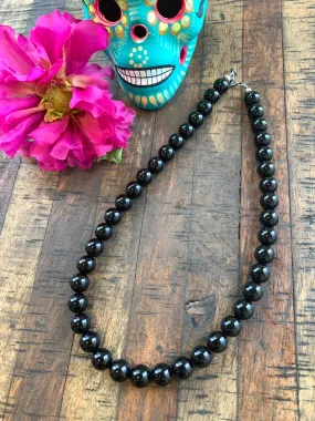 18" Onyx Bead Necklace