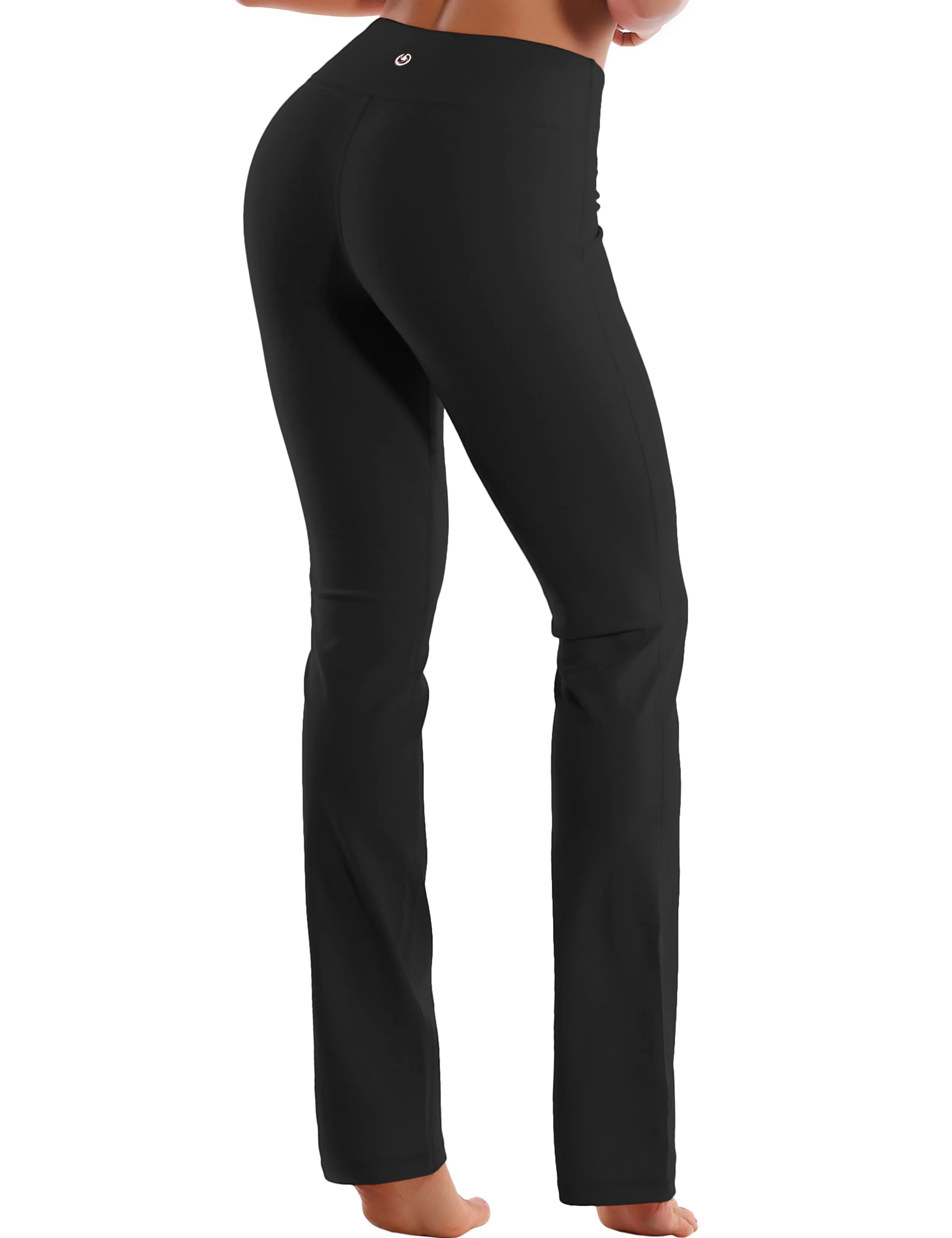 29" 31" 33" 35" Straight Leg Leggings black