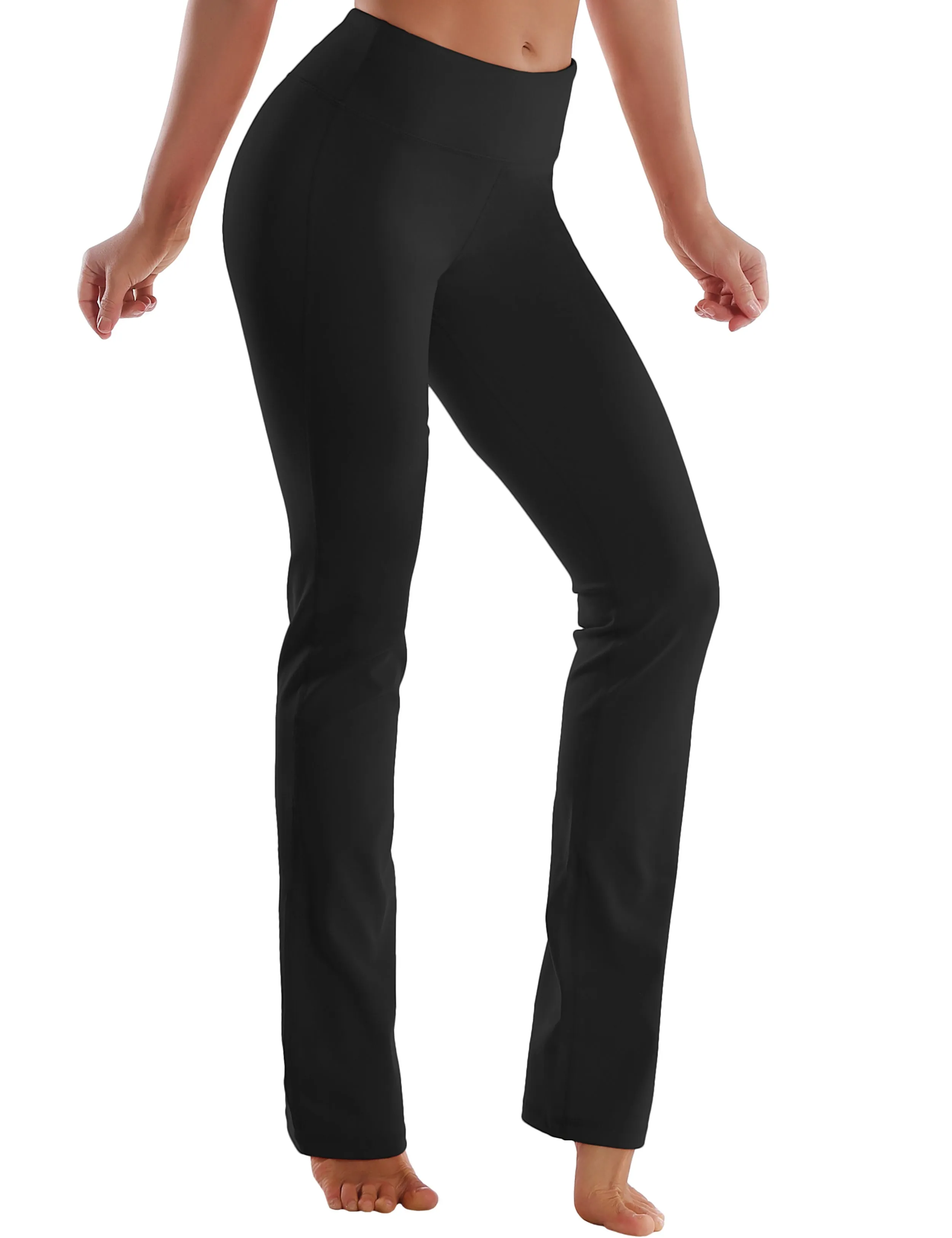 29" 31" 33" 35" Straight Leg Leggings black