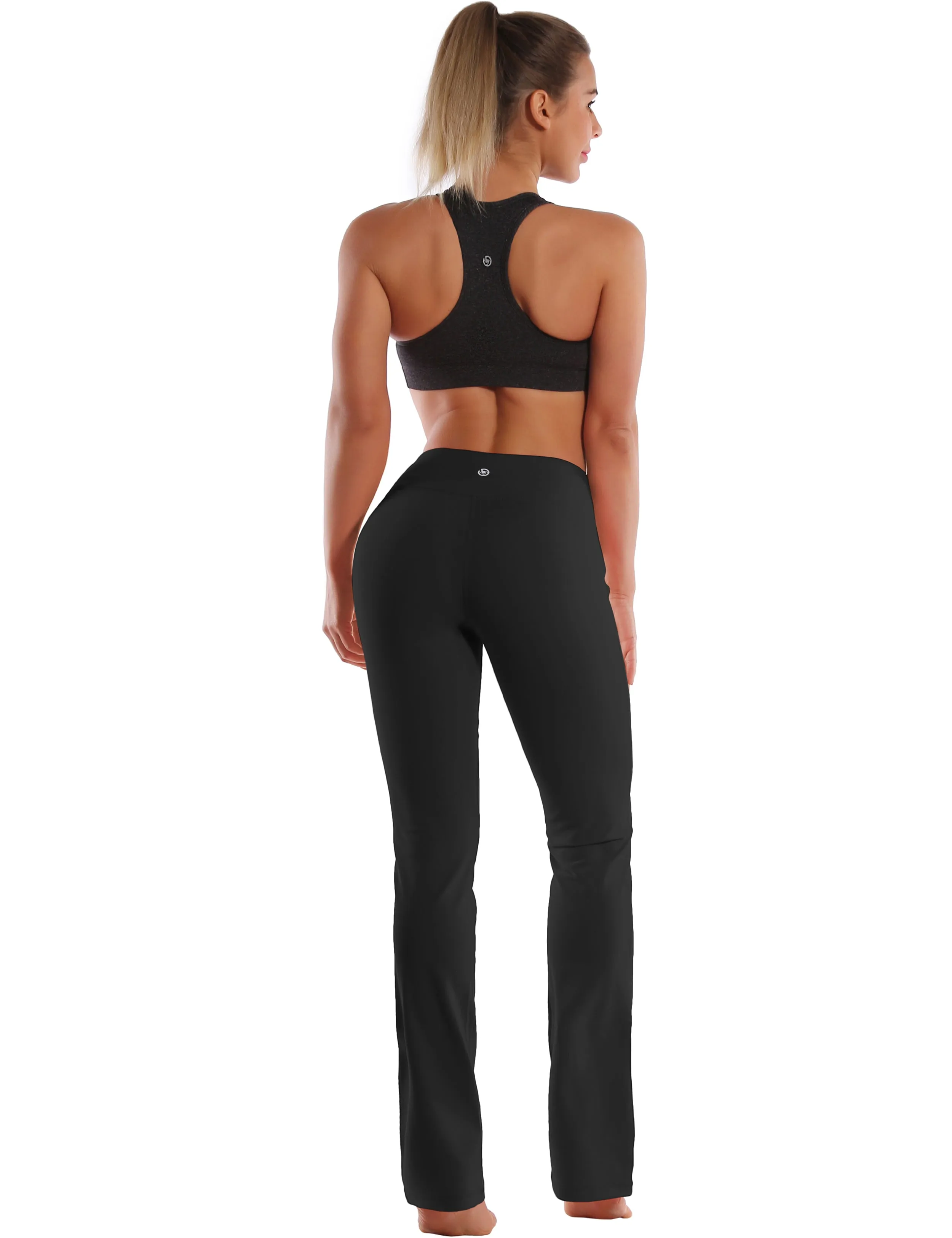 29" 31" 33" 35" Straight Leg Leggings black