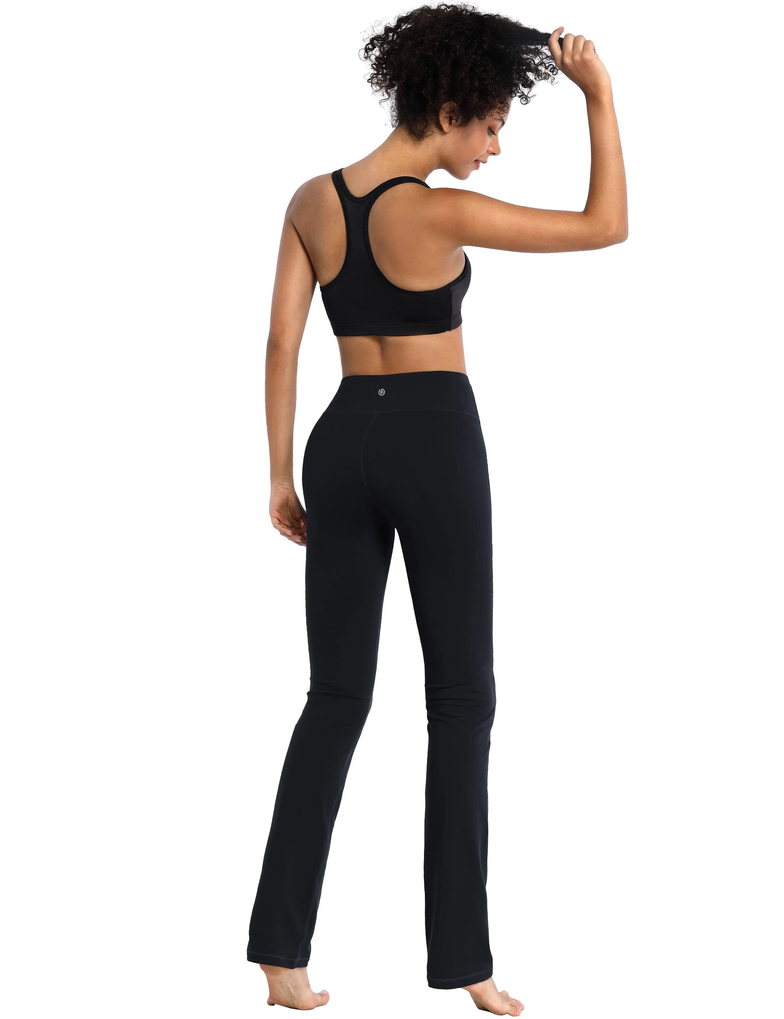 29" 31" 33" 35" Straight Leg Leggings black