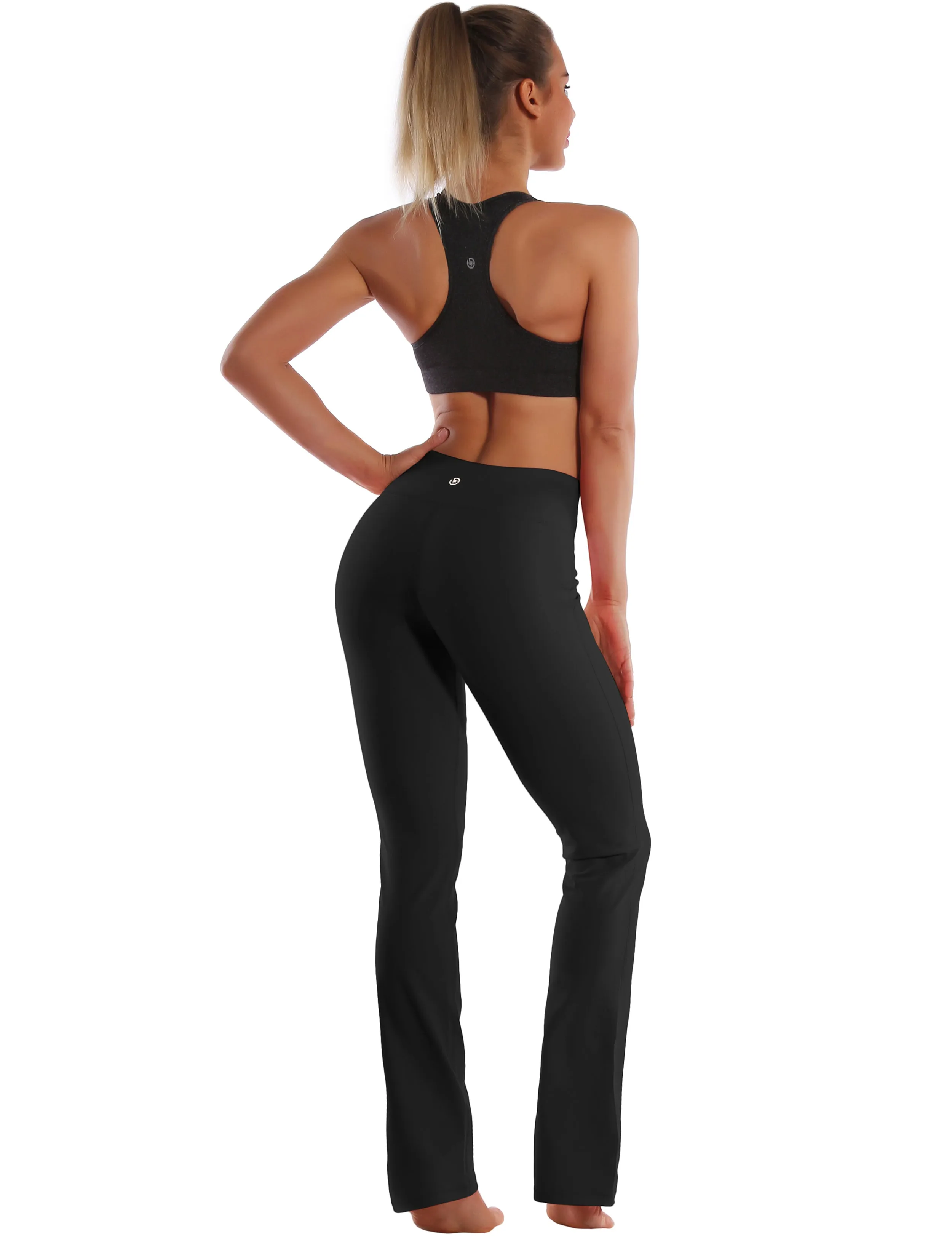 29" 31" 33" 35" Straight Leg Leggings black