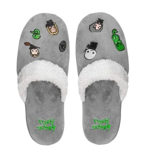 3 x Mens Womens Harry Potter Dark Arts Kawaii Slippers Grey