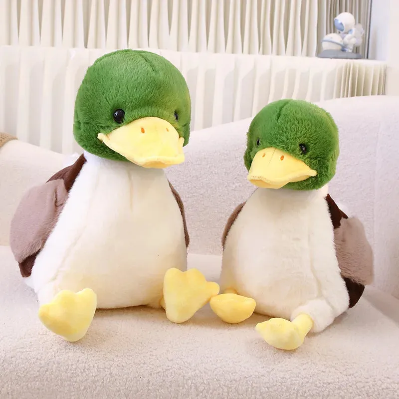 32/44CM Cute Hairy Plush Duck Toys Kawaii Furry Duck Doll Stuffed Soft Animal Pillow Lovely Kids Girls Children Birthday Gift