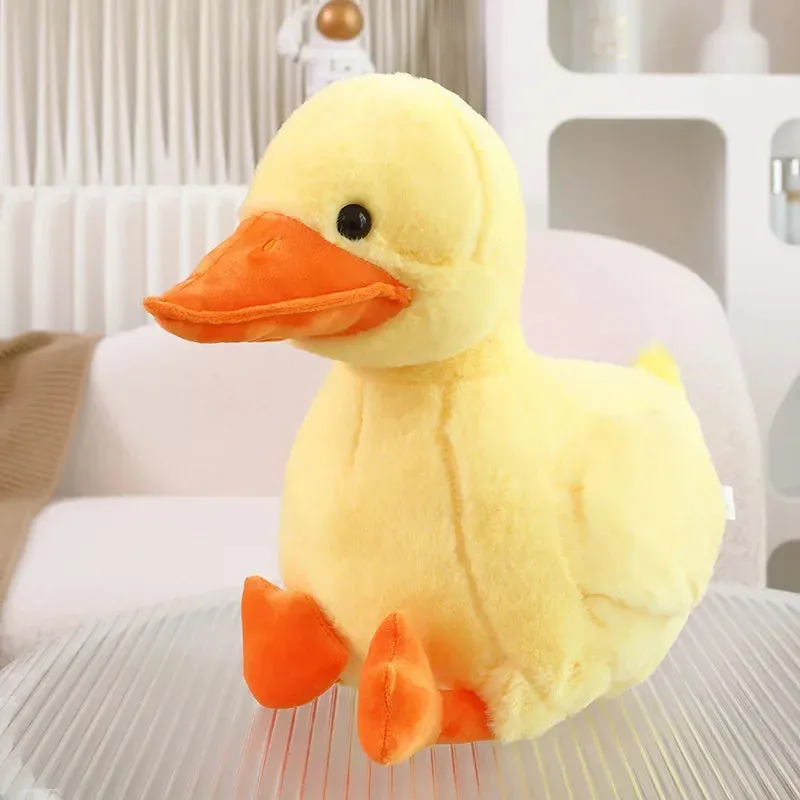 32/44CM Cute Hairy Plush Duck Toys Kawaii Furry Duck Doll Stuffed Soft Animal Pillow Lovely Kids Girls Children Birthday Gift