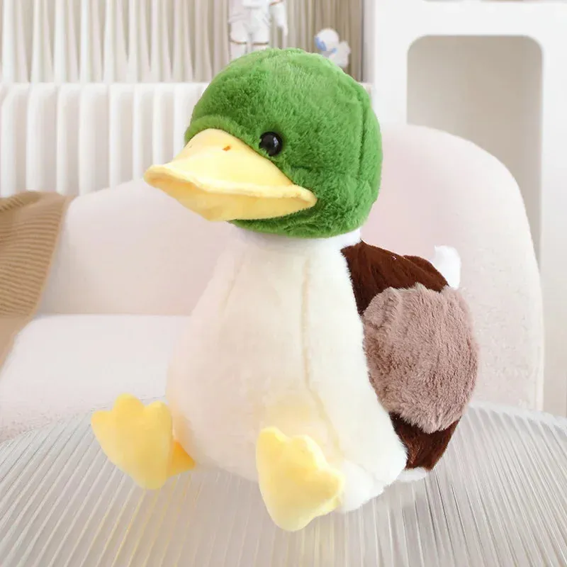 32/44CM Cute Hairy Plush Duck Toys Kawaii Furry Duck Doll Stuffed Soft Animal Pillow Lovely Kids Girls Children Birthday Gift