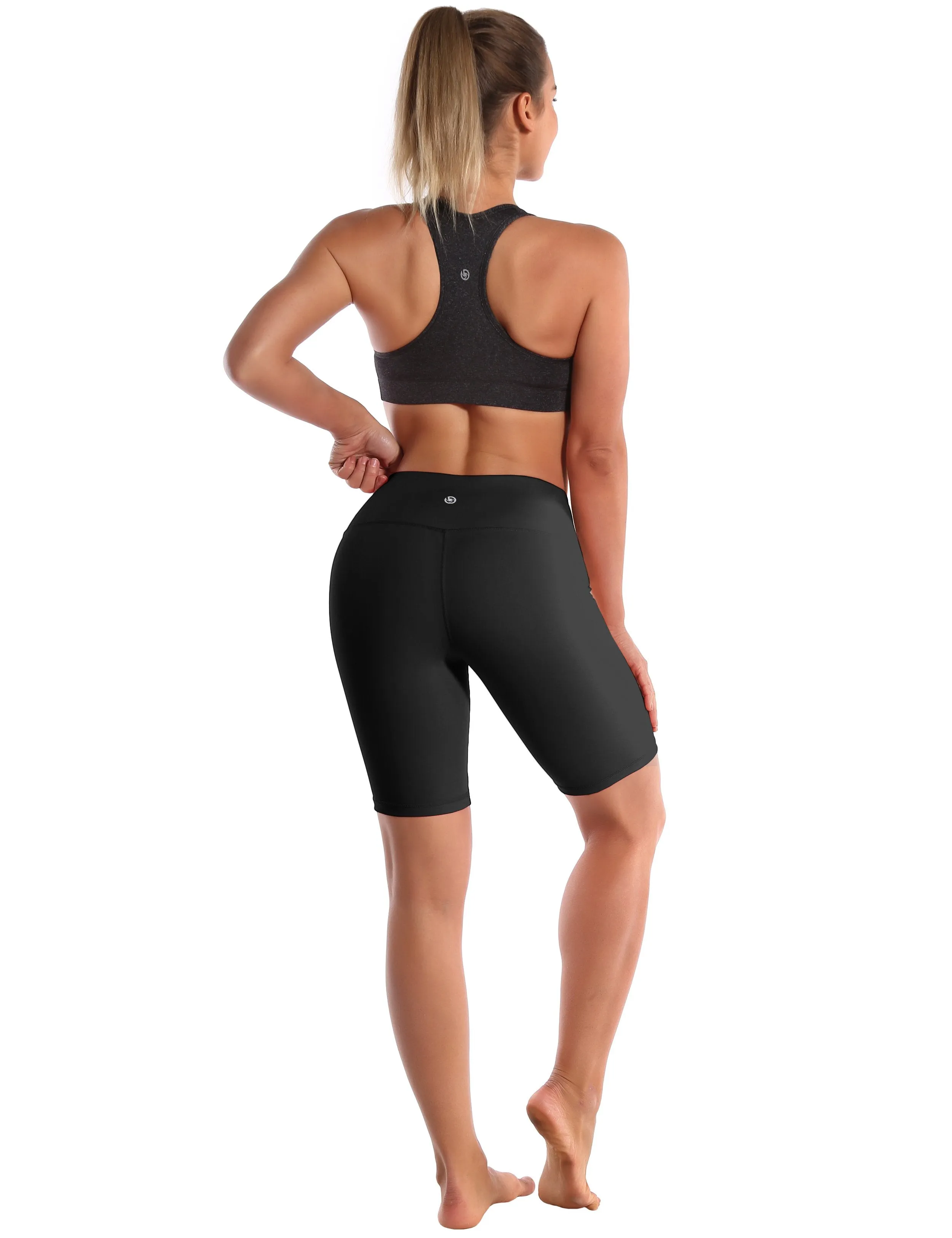 8" High Waist Yoga Shorts black ins