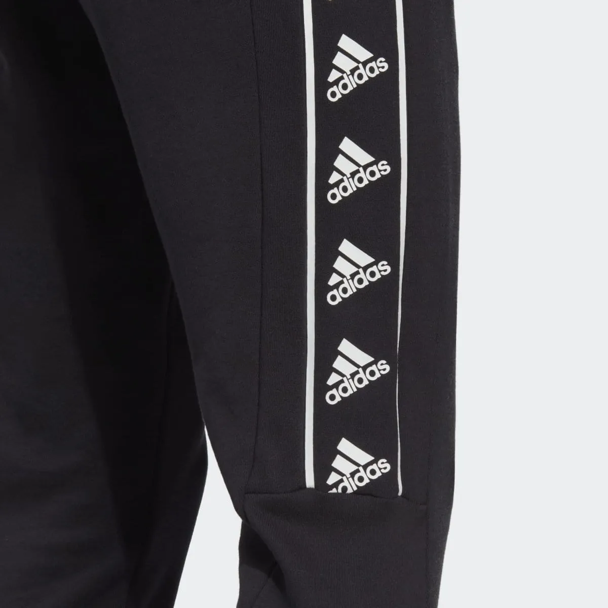 ADIDAS MEN'S BRANDLOVE BLACK TRACKPANTS