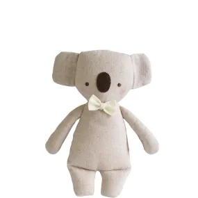 Alimrose - Linen Mini Rattle 18cm Koala