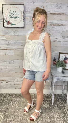 Amanda Knit Lace Tank