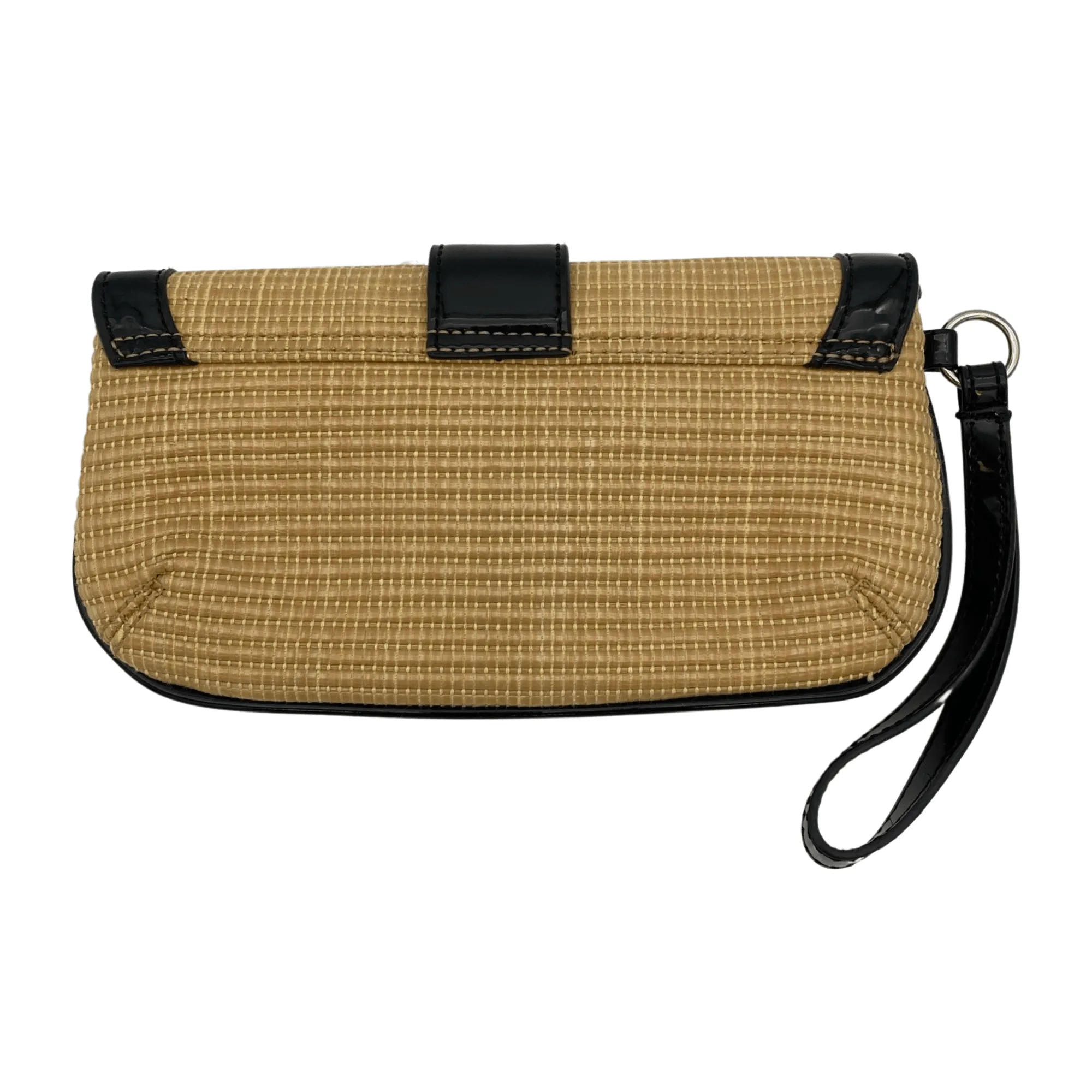 ANN TAYLOR Wicker Buckle Clutch