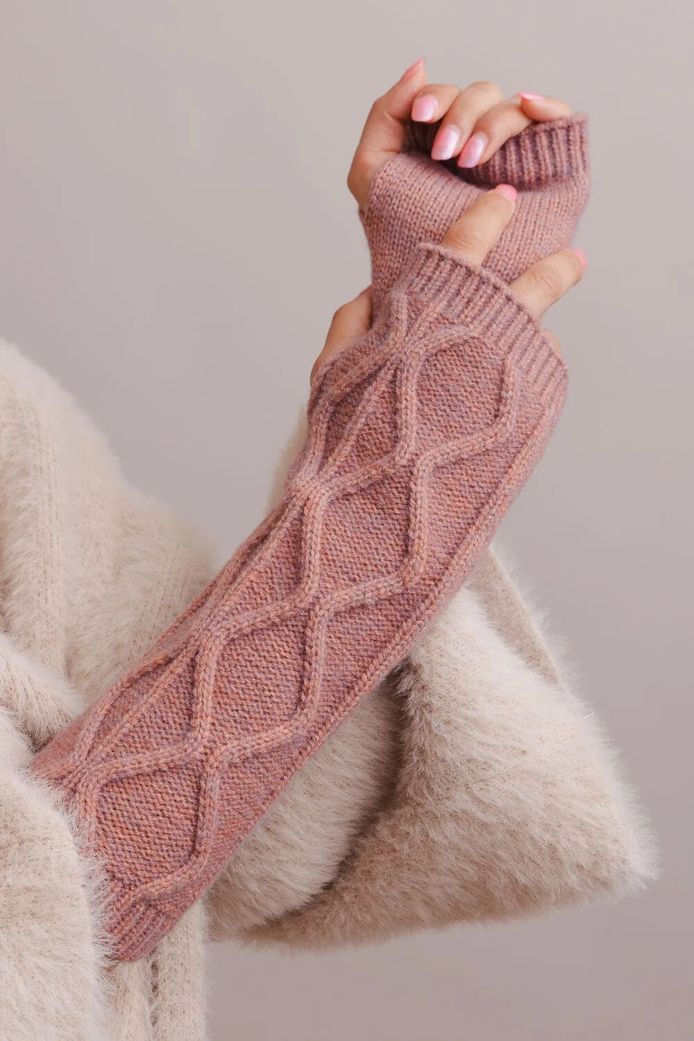 Aran Soft Knitted Arm Warmer