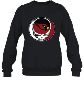 Arizona Cardinals Grateful Dead Steal Your Face NFL Football Adult Sweatshirt