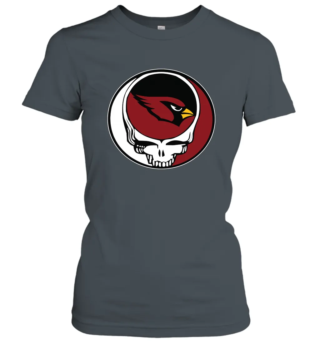 Arizona Cardinals Grateful Dead Steal Your Face NFL Football Womens T-Shirt