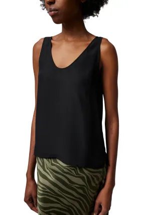 ATM Matte Silk Charmeuse Cami in Black