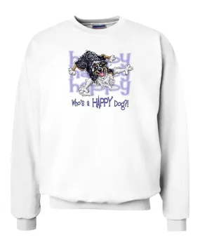 Australian Shepherd  Black Tri - Who's A Happy Dog - Sweatshirt