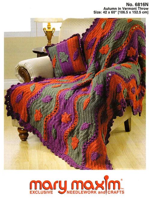 Autumn in Vermont Throw Pattern