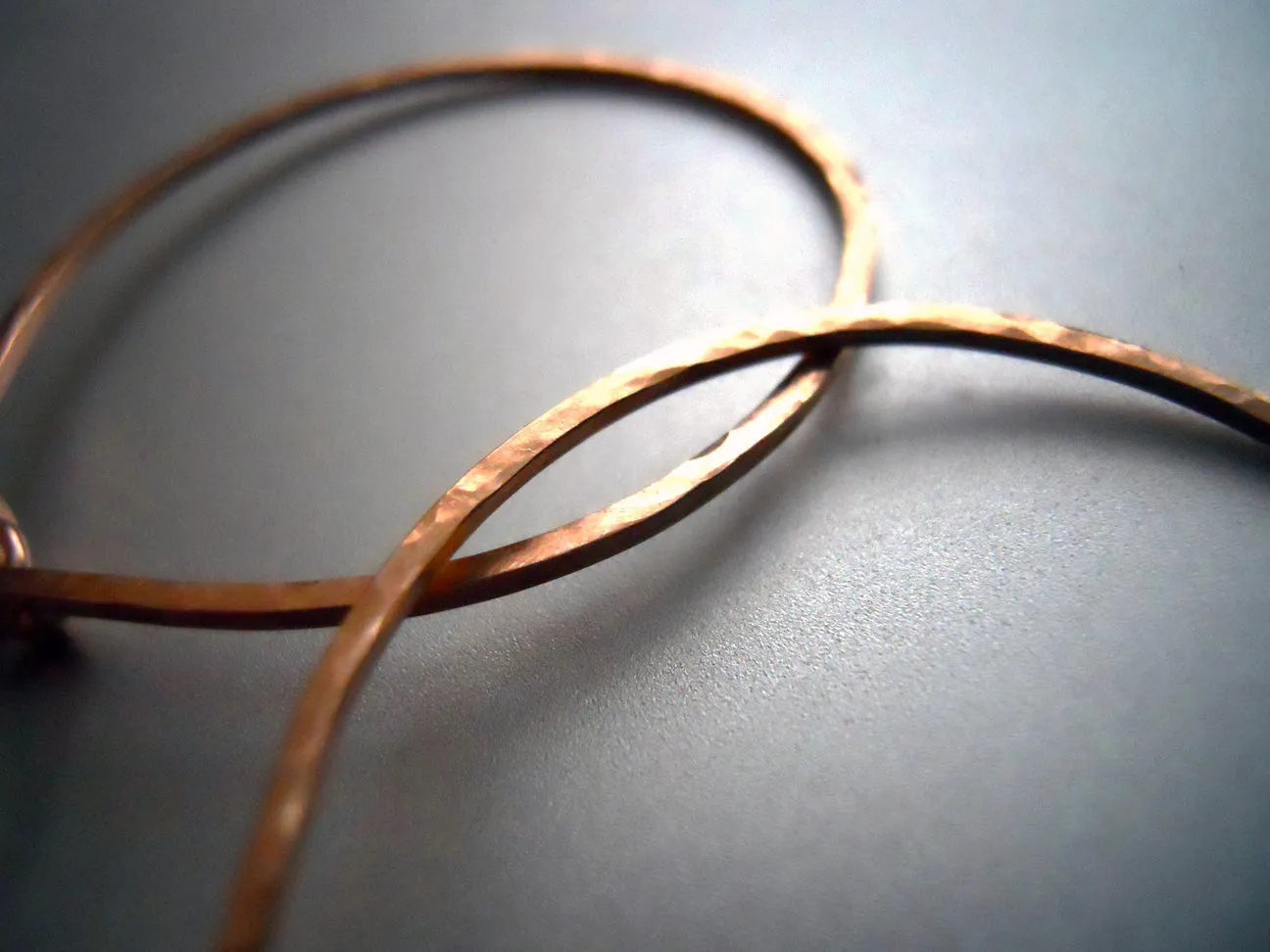 Ava Hammered Hoop Earrings in 14K Rose Gold Filled, Sterling, or 14k gold filled Size: Small