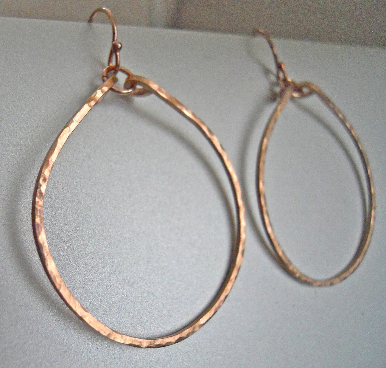 Ava Hammered Hoop Earrings in 14K Rose Gold Filled, Sterling, or 14k gold filled Size: Small