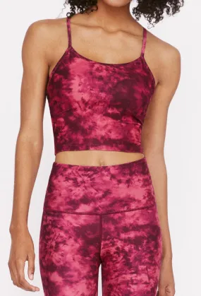 Avery Cropped Tank Carmine Ray Tie Dye