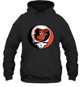 Baltimore Orioles Grateful Dead Steal Your Face Baseball Adult Hoodie Sweatshirt