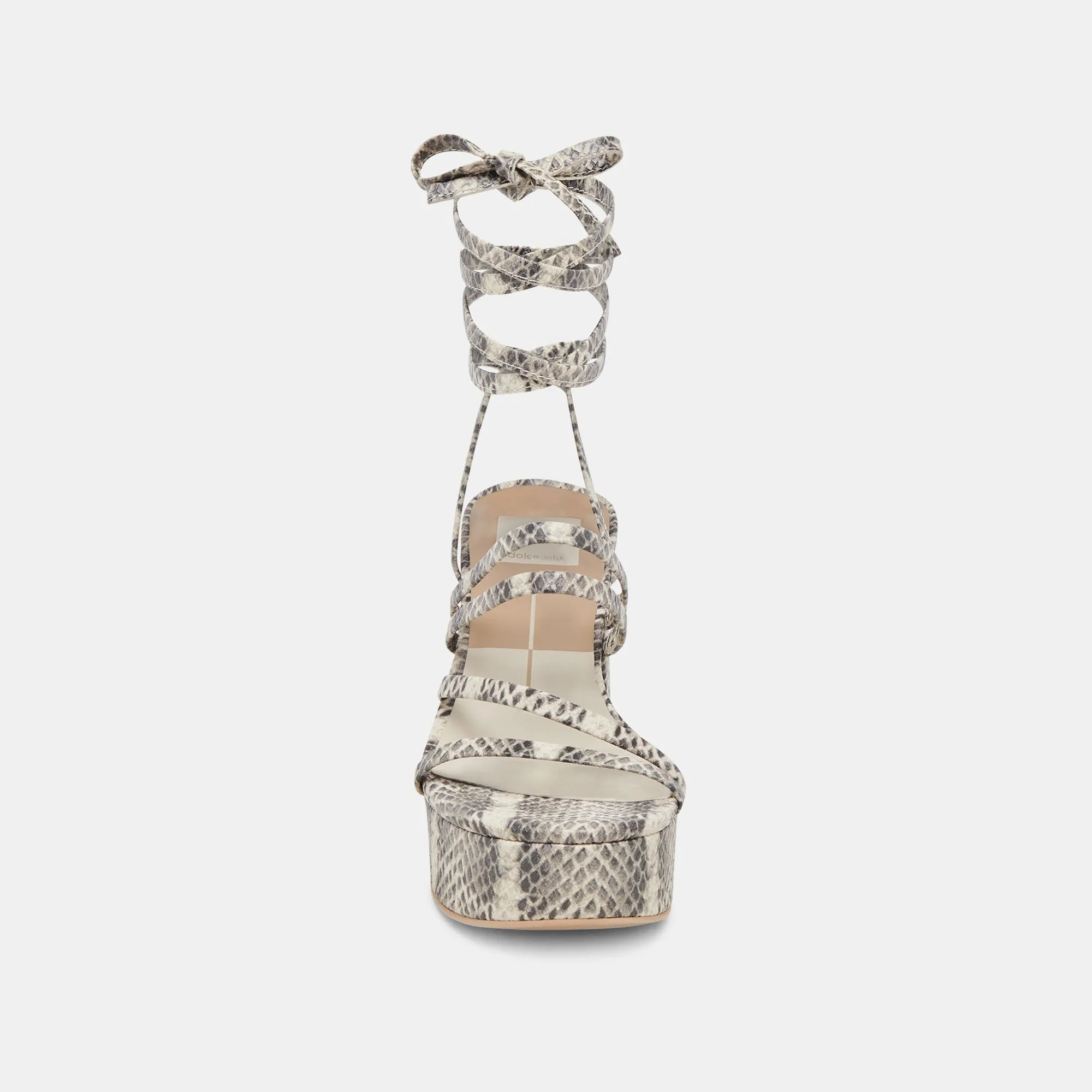 BARBS HEELS GREY WHITE EMBOSSED STELLA