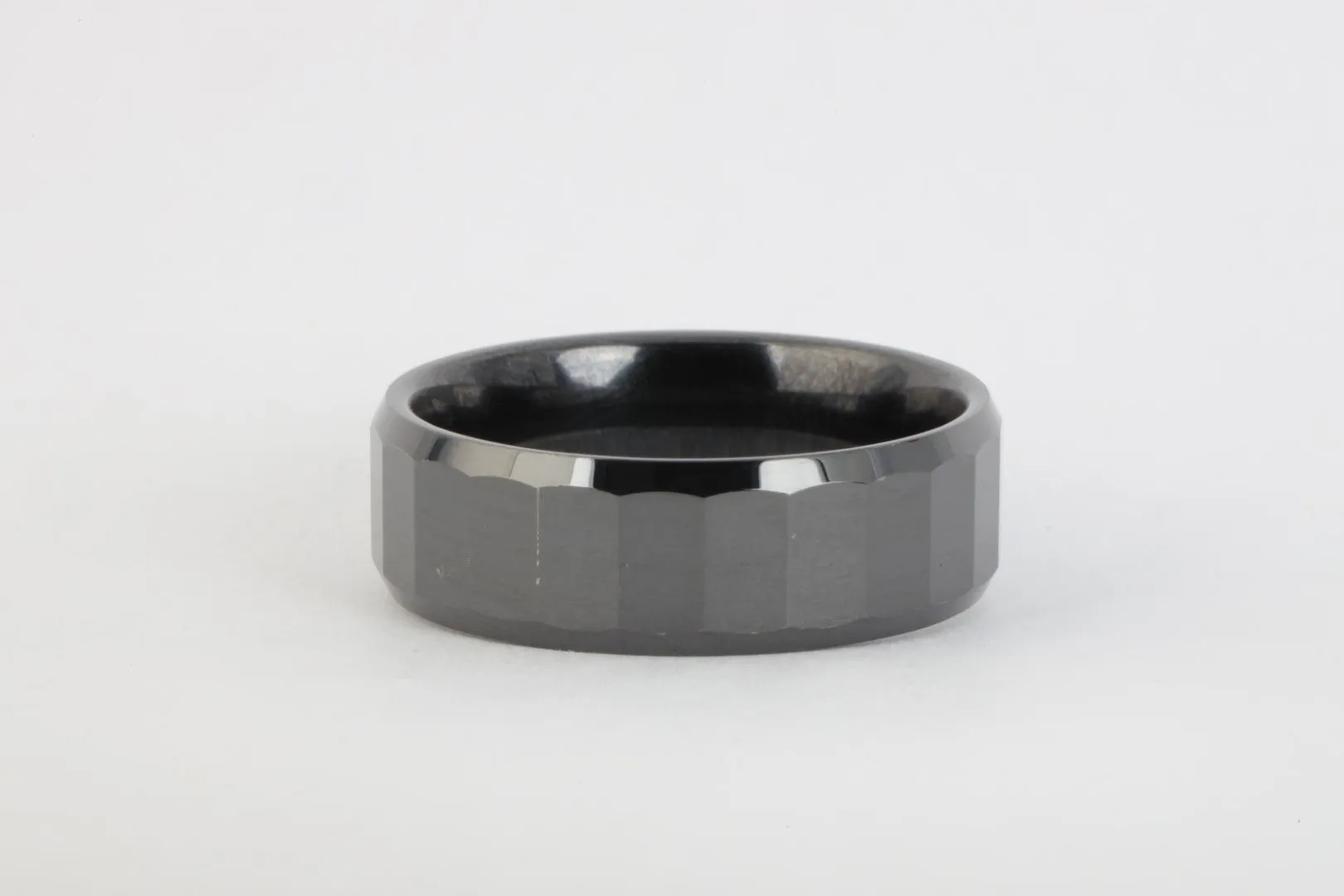 Black Stainless Steel Ring Band Size 12.25 (6.73g.)