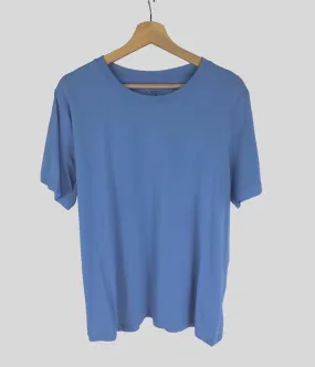 Blue Straight Cotton Tee