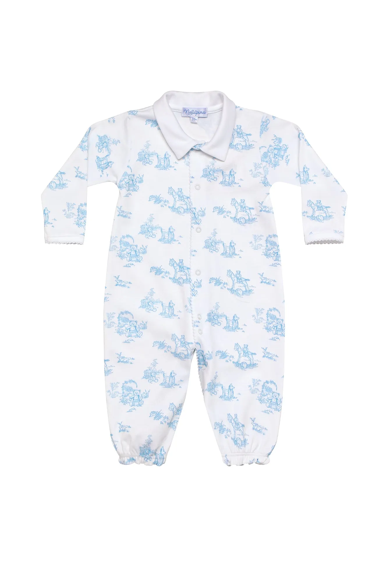 Blue Toile Baby Converter Gown