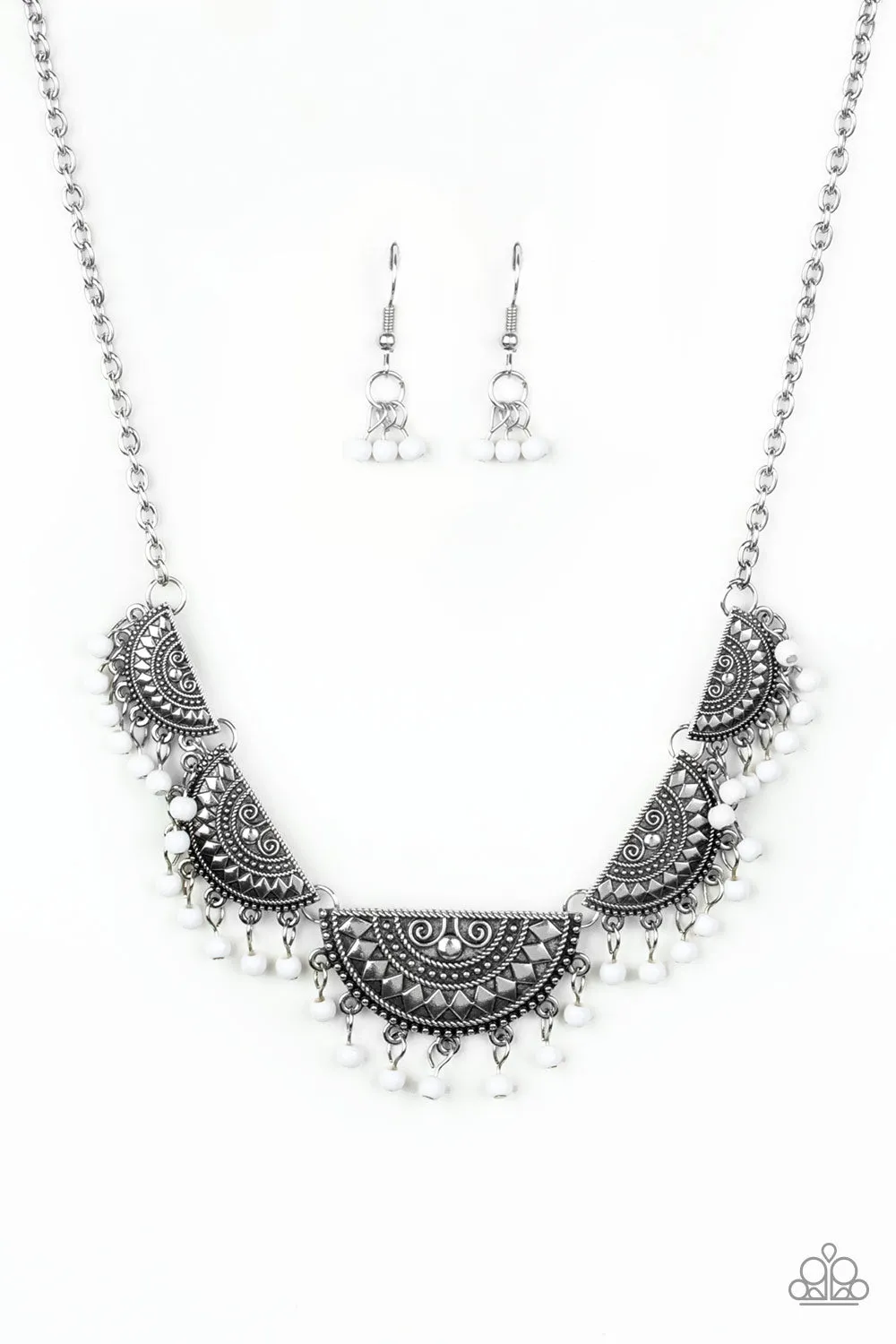 Boho Baby - White Paparazzi Necklace