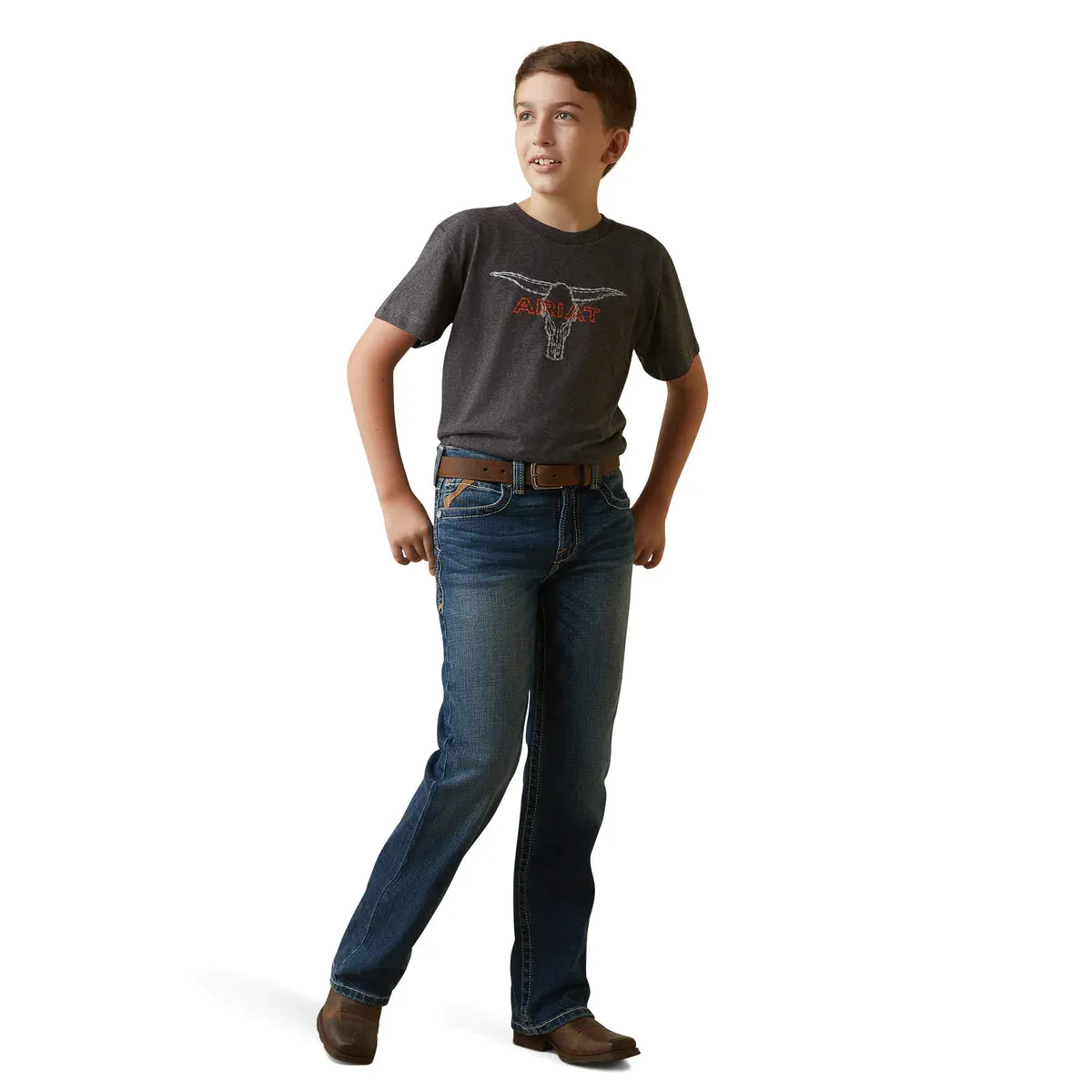 Boys Ariat Barbed Wire Steer T-Shirt