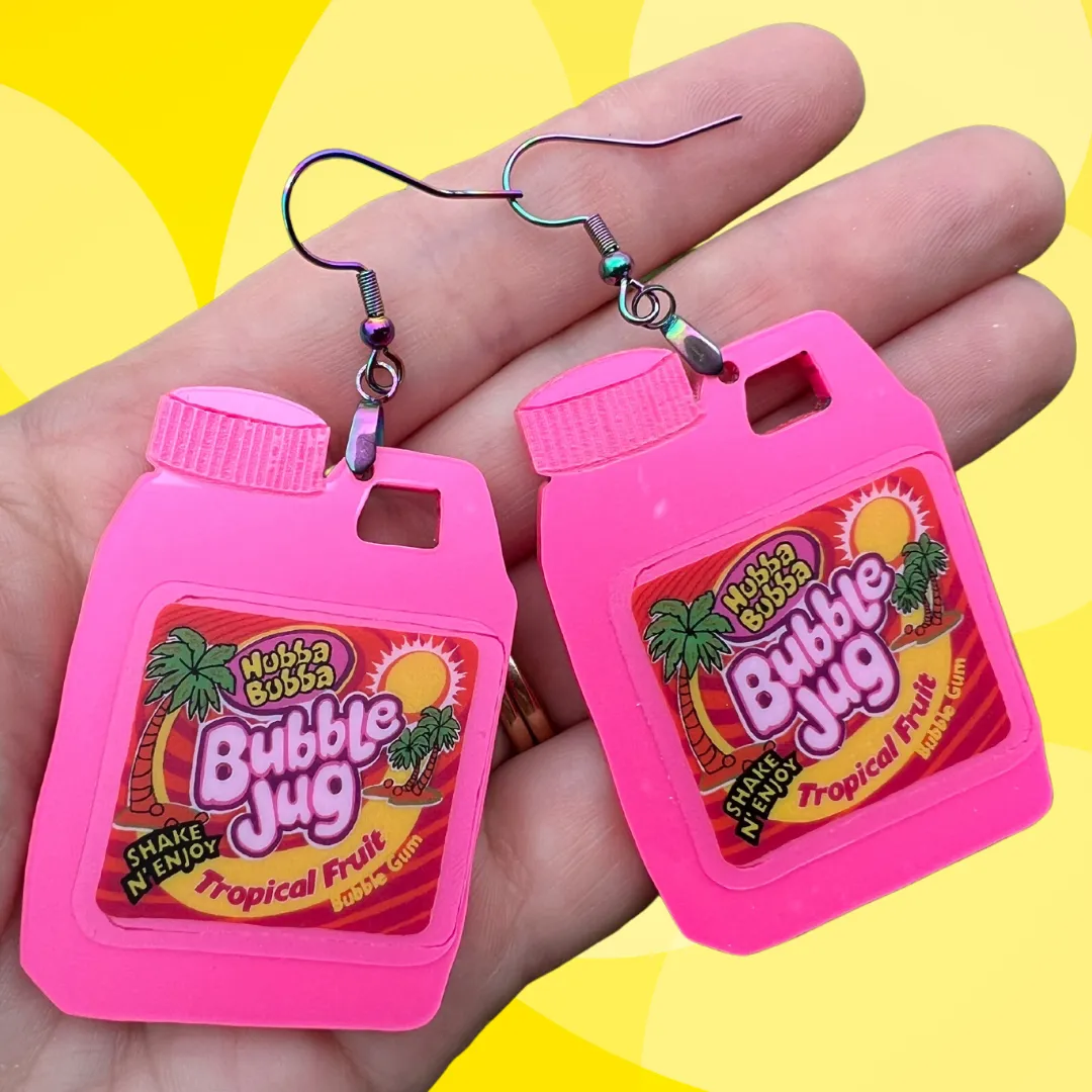 Bubble Jug Nostalgic Gum Dangle Earrings