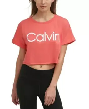 Calvin Klein Performance Women's Cropped Logo T-Shirt, Radiance, XS