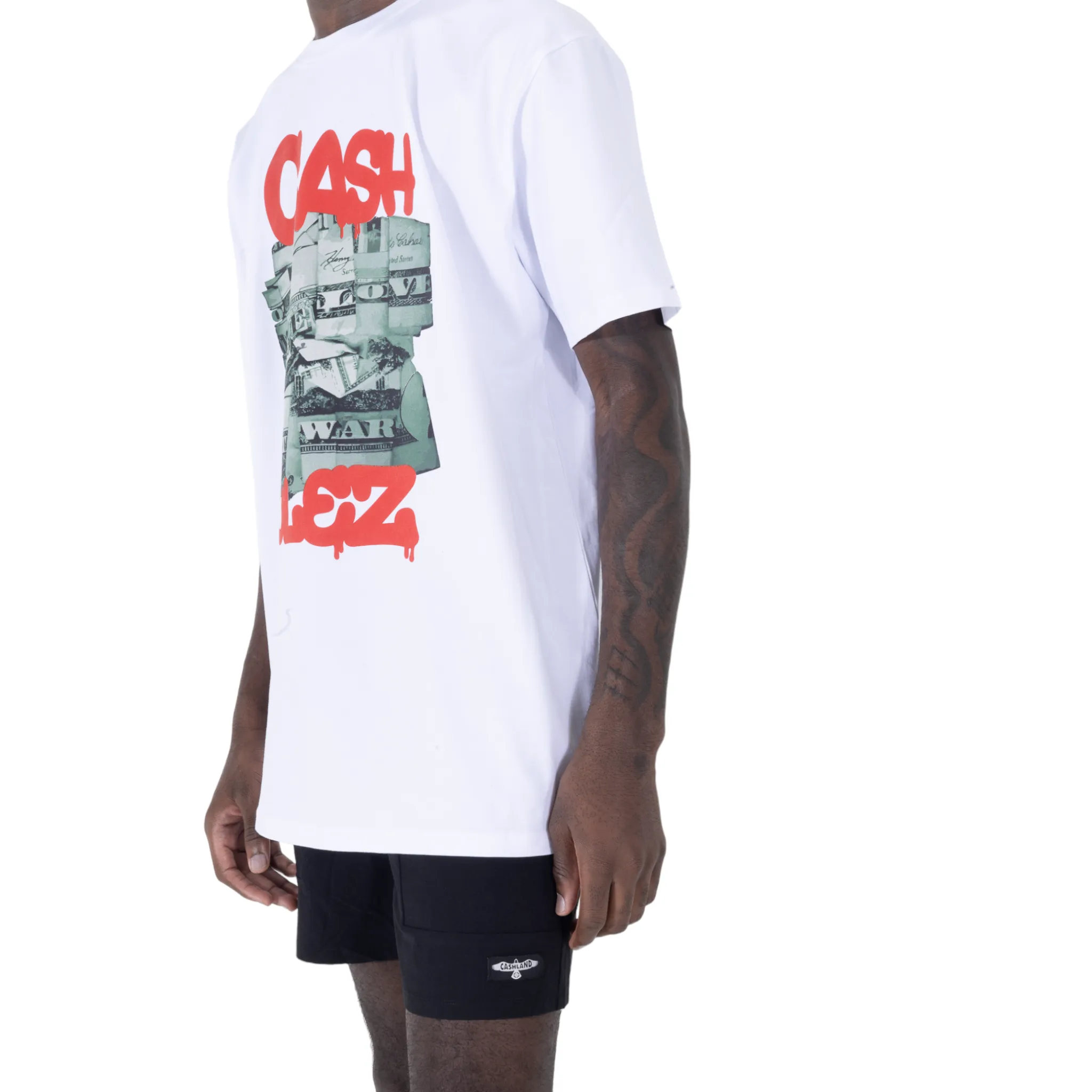 CASH RULEZ T-shirt  WHITE