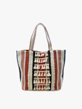 Cassie Striped Cotton Tote