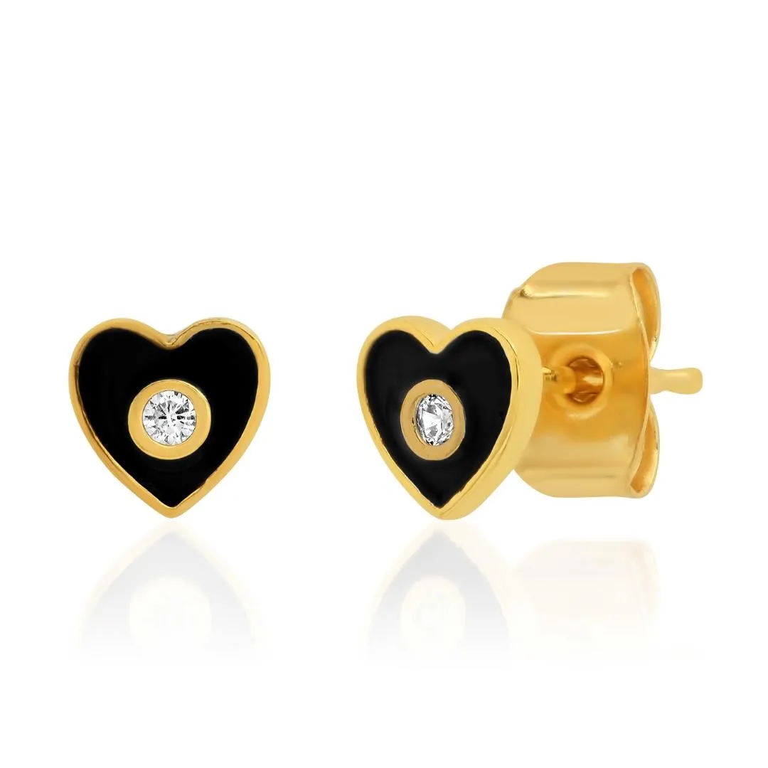 Center Star Heart Studs