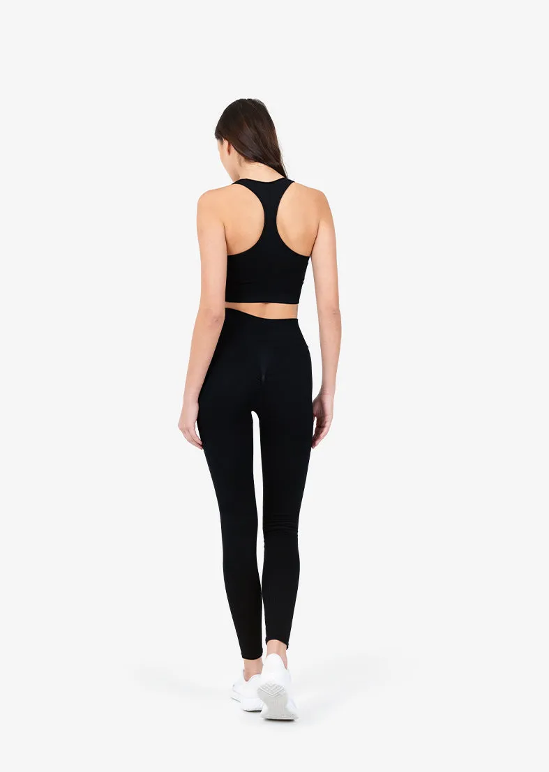 Chevron Seamless Legging Black