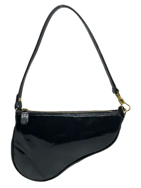 Christian Dior Patent Leather Saddle Bag