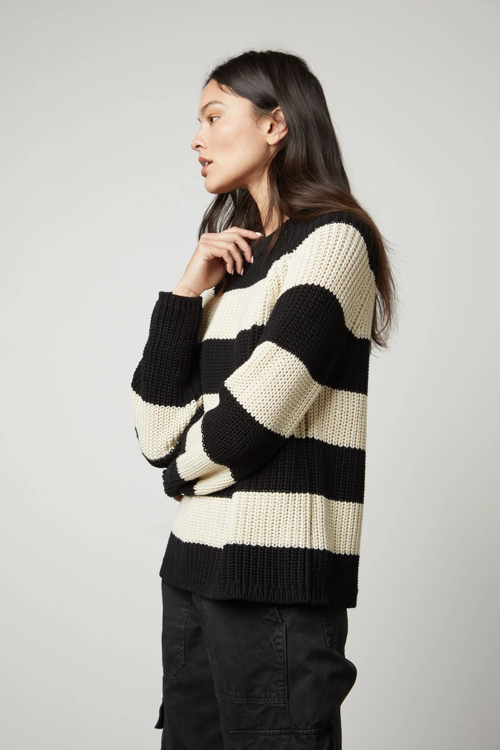 Ciara Stripe Cotton Jumper