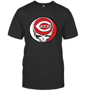 Cincinnati Reds Grateful Dead Steal Your Face Baseball Mens T-Shirt