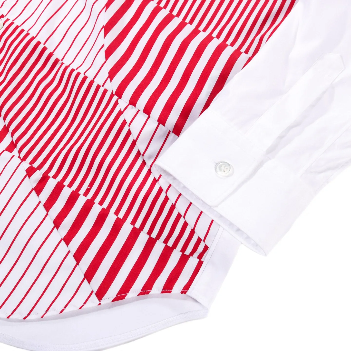 COMME DES GARCONS SHIRT B006 SHIRT WHITE / RED STRIPE MIX