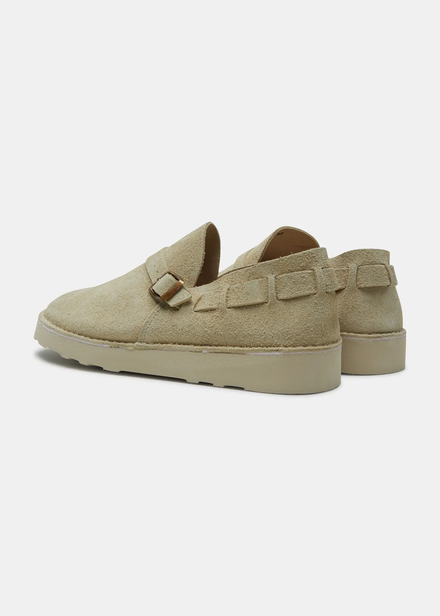 Corso II Suede Buckle Monk Shoe On EVA - Hairy Sand