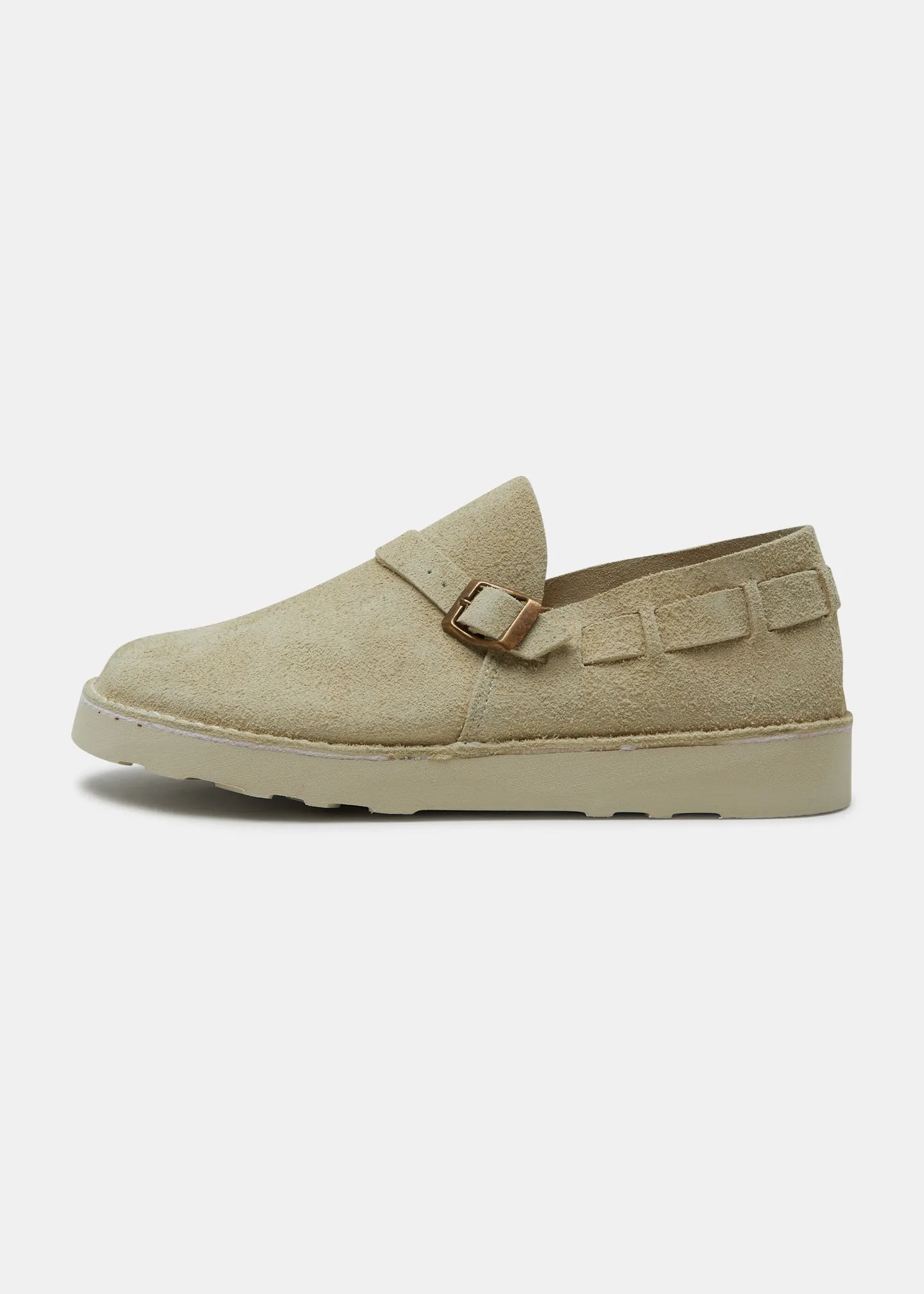 Corso II Suede Buckle Monk Shoe On EVA - Hairy Sand