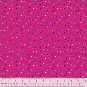 Cotton Fabric FLUTTER MAGENTA from BOTANICA Collection, Windham Fabrics, 54019-09