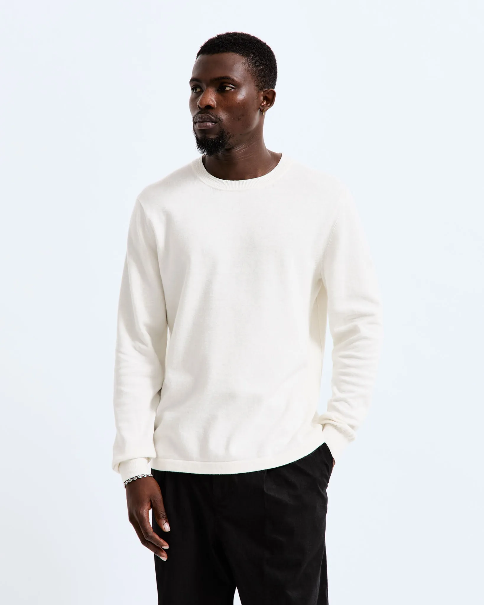 Cotton Linen Regatta Crewneck