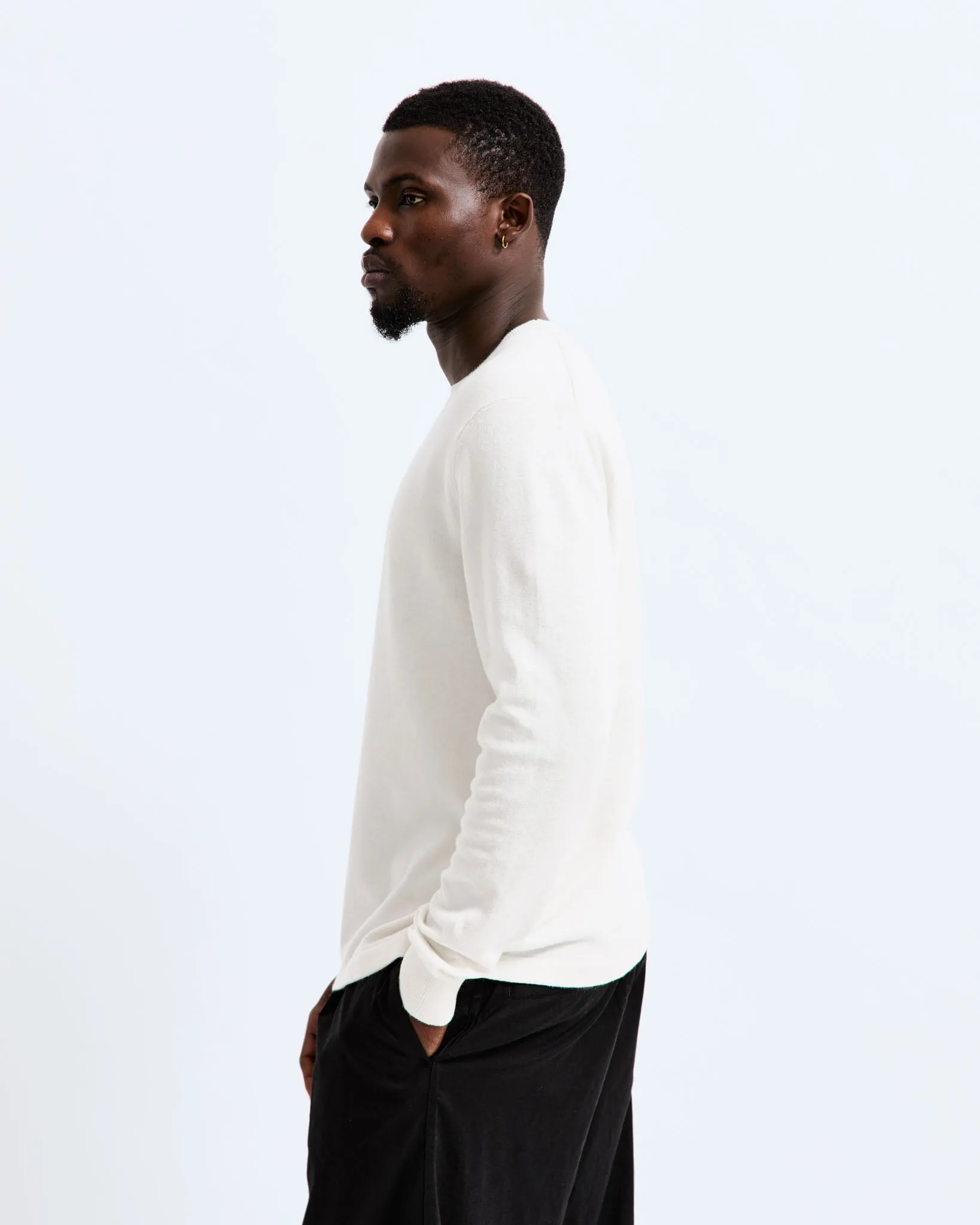 Cotton Linen Regatta Crewneck