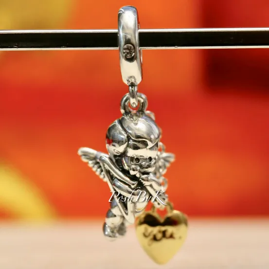 Cupid & You Heart Dangle Charm 767796CZ