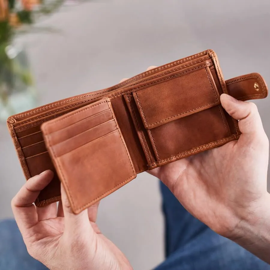 Dad-to-be Leather Wallet with Baby Scan