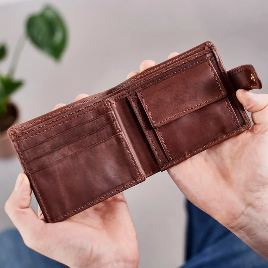 Dad-to-be Leather Wallet with Baby Scan